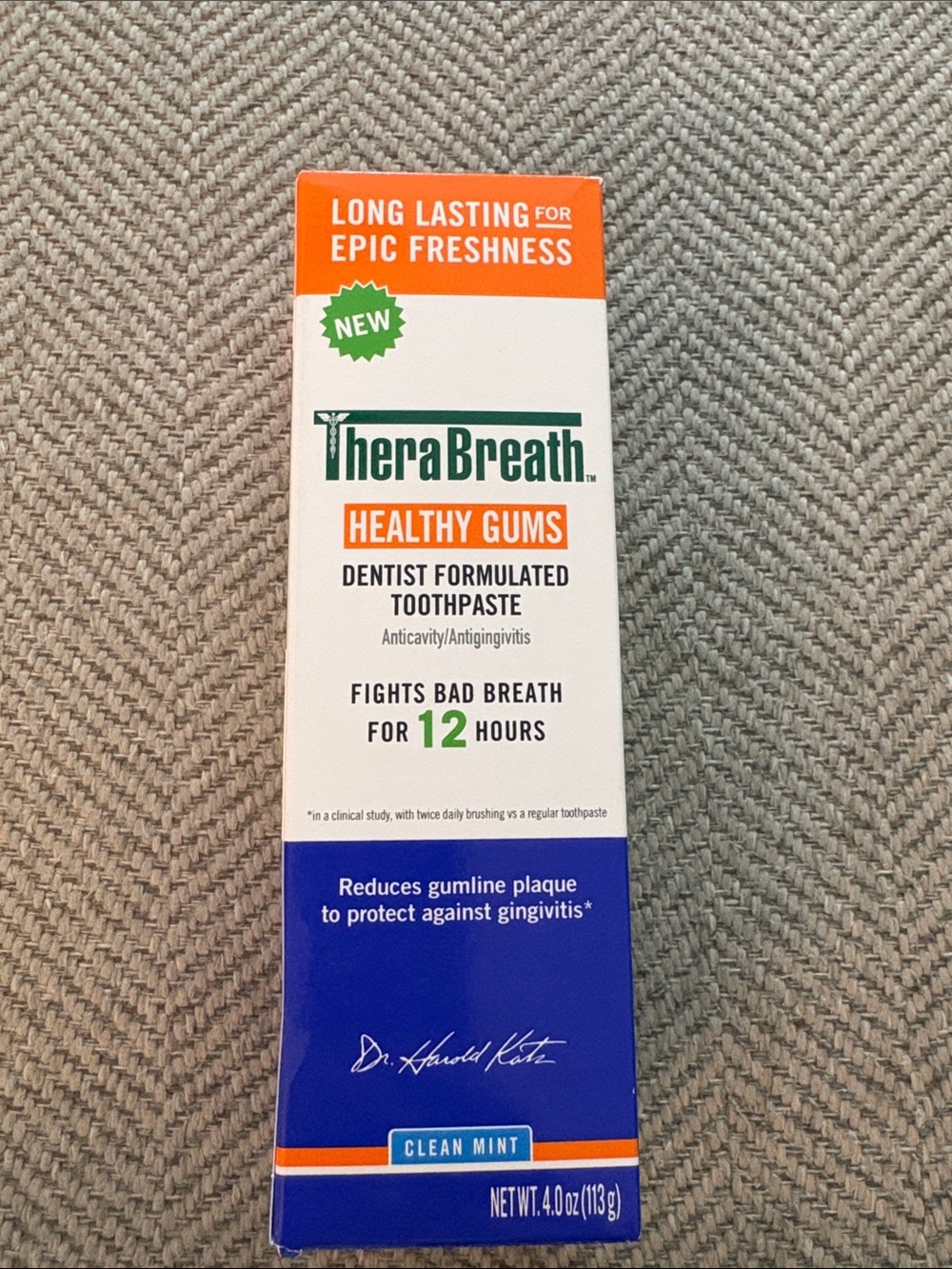 TheraBreath Healthy Gums Toothpaste - Clean Mint 4 oz